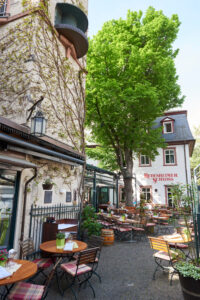 Rüdesheim parada no cruzeiro fluvial Alemanha