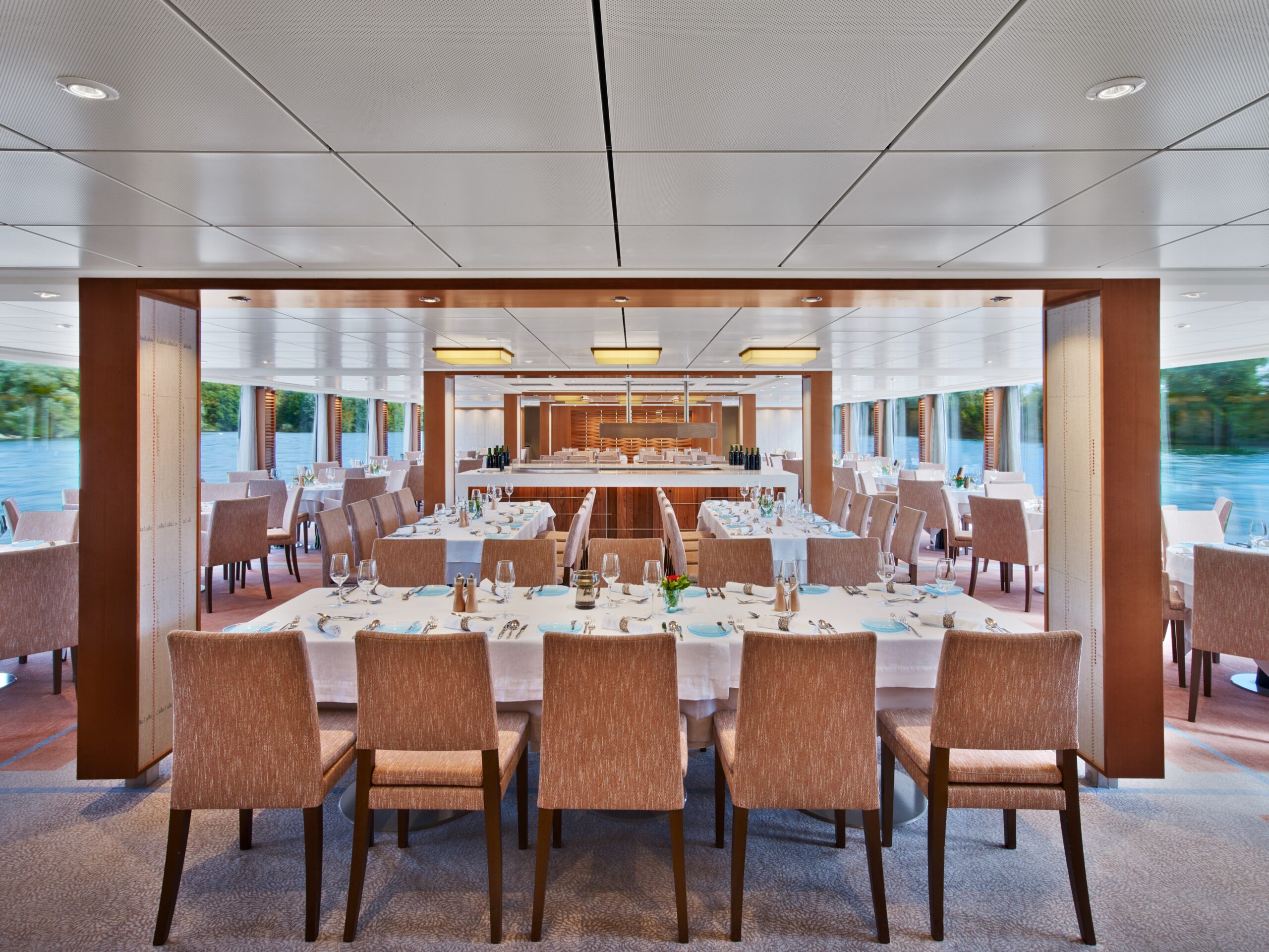 Restaurante no Viking River Cruises cruzeiros fluviais